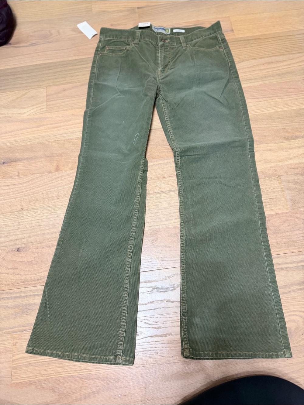 Old Navy Olive Green Stretch Corduroy Low Waist Pants